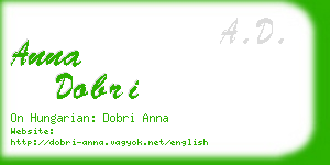 anna dobri business card